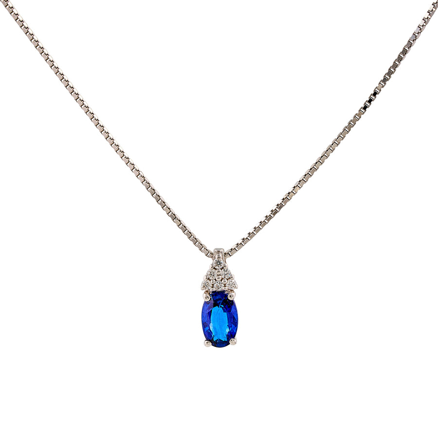 COLLANA OVAL BLU